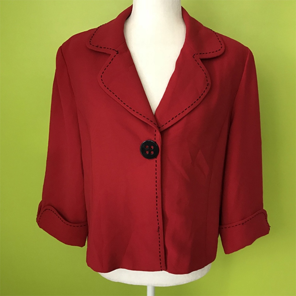 Danny & Nicole Collared One Big Button Blazer 14P